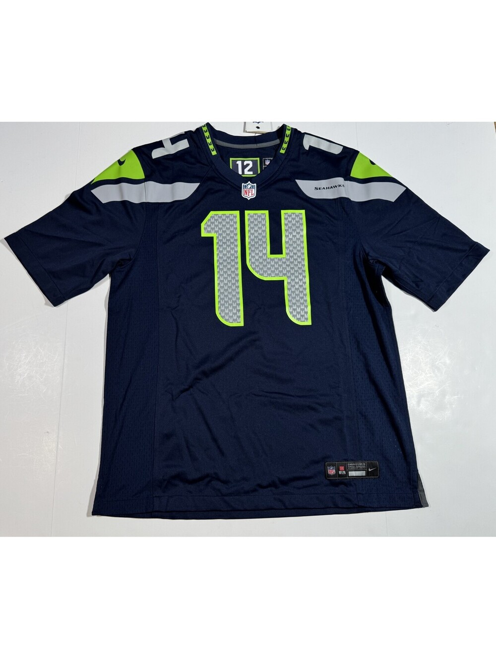 Nike DK Metcalf Seattle Seahawks #14 College Navy Jersey  Mens L NWT